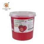 Hot Selling Strawberry popping boba for bubble tea