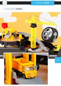 Hot selling tires style tower crane toy mini track car toy for kids