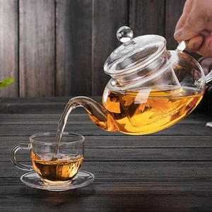 Hot Selling Useful Christmas Gift Relax Blooming Tea Clear Glass Arabic Teapot