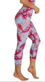 Hot Tropic Printed Yoga Crops