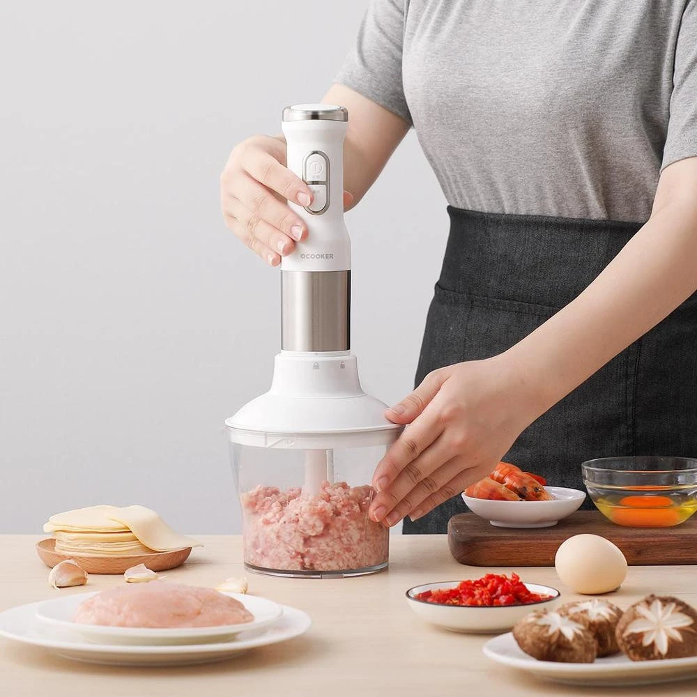 Household Handheld Electric Blender Portable Juicer Kitchen Food Processor Multi Purposes Personal Cooking Mixer Machine