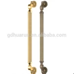 HR-335M door pull handle,golden color pull handle,luxury classic brass door handle in hotel