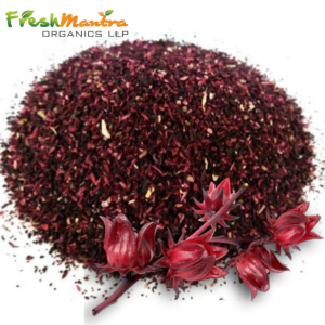 Indian Organic Medicinal Herb Hibiscus Sabdariffa Roselle Tea Bag Cut (TBC) 4-8 mm Cut ans Sifted Tea Infusion (TBC 1)