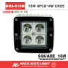 IP67 waterproof 4x4 accessorie offroad truck led daytime running 16w military square fog light led