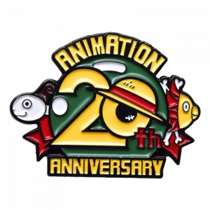 japanese anime one piece animation 20th anniversary plated metal craft pins