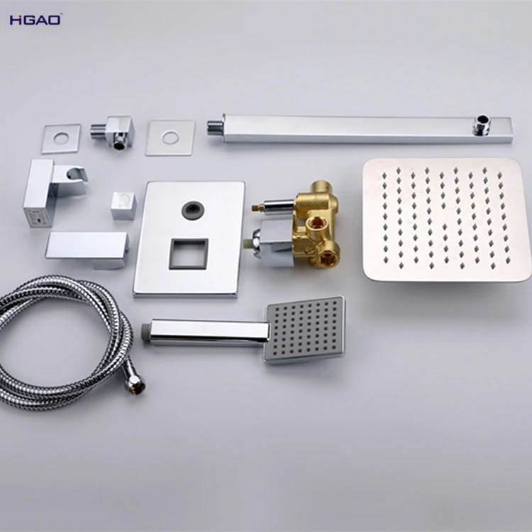 Jiangmen factory 8inch head shower Concealed hotel Bathroom Shower Faucet