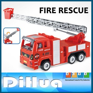Kds Plastic Toy Fire Fighting Truck Friction Car