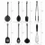 Import Kitchen Utensil Set Cooking Tools Stainless Steel Silicone Spatula Spoon 8 Piece from China