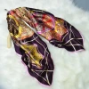 KTFL8022 Digital print logo lady 90*90 multicolor 100% real silk scarf