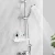 Import L0100 High Quality Chrome Adjustable Sliding Bar Hand Shower Rail with Shelf for Bathroom showerhead Accessories from China