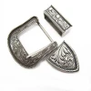 Ladies fashion heavy metal carved buckle belt Teenage trend versatile fashion three-piece belt buckles