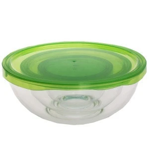 Large Glass  Mixing Salad Bowl and Round Serving Dish Bakeware set