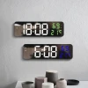 Large LED digital alarm clock sleep smart wall clock temperature multifunction USB charging night mode mirror