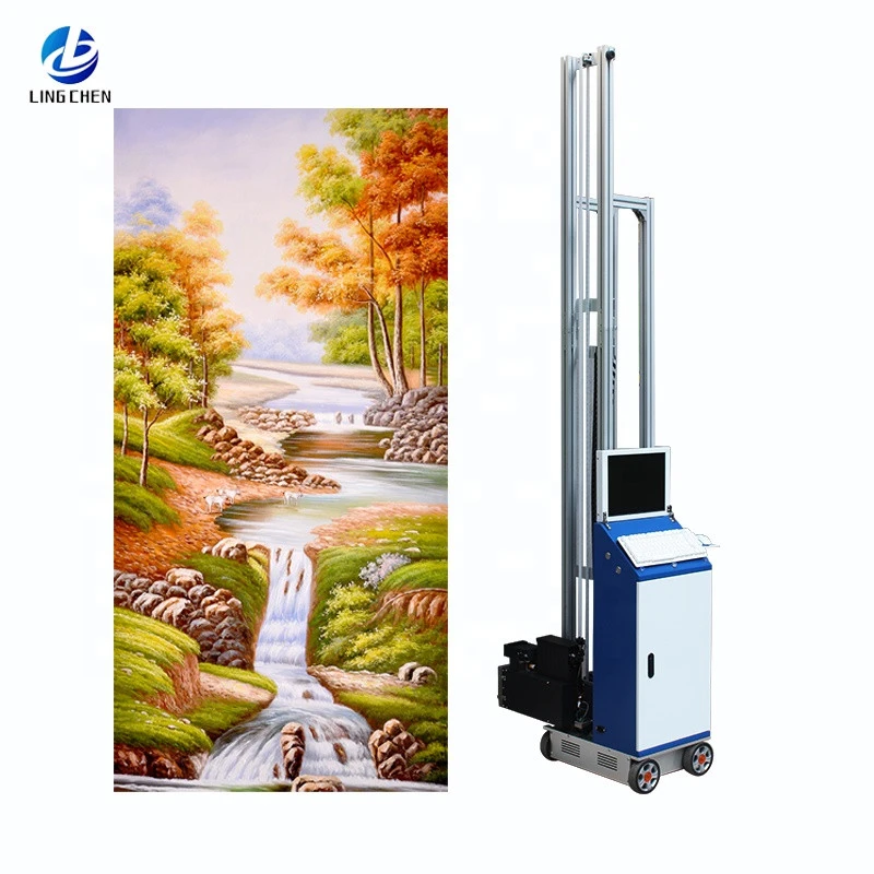 Large stereo 5d intelligent automatic UV vertical wall wheel printing machine