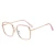 Import LBAshades  hot sell 2021 New Square women optical frame clear lens mental sunglasses frame Eyeglass frame optical from China