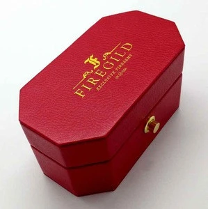 Leather Box Luxury Octagon Shape Leather Packaging Gift Box