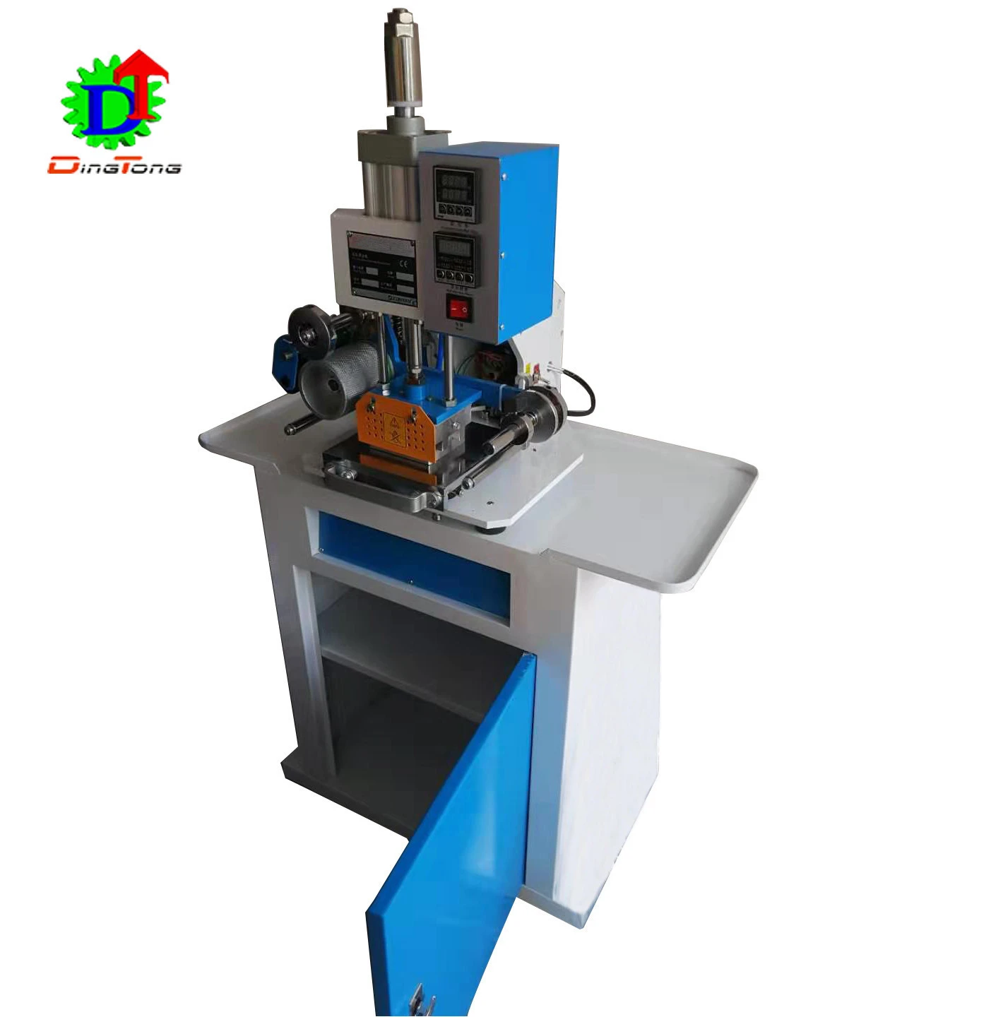 leather production machinery small automatic digital  LOGO embossed  hot stamping printing machine  with table