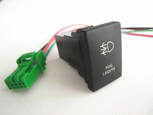 LED Push Switch for Car Fog Lights Symbol With White LED Power Switch Push Button