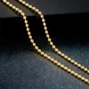 Lerca Luxury Fashion AU750 Pure Real 18K Gold Beaded Chain Necklace Fine Jewelry Women Ladies Female Ball Necklaces