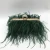 Import light and graceful green ostrich feather ladies clutch bags evening bags for party from China