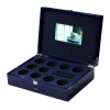 Light sensor switch 7&quot; lcd screen MDF wooden tea box,video gift box