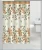 Import Line leaf pattern jacquard waterproof bathroom printed fabric shower curtain  cortinas para bao for home hotel bathroom from China