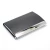 Import Litchi Grain Pattern Black Leather Flannelette Lining Stainless Steel Metal Leather Men Wallet Genuine Credit Card Holder from China