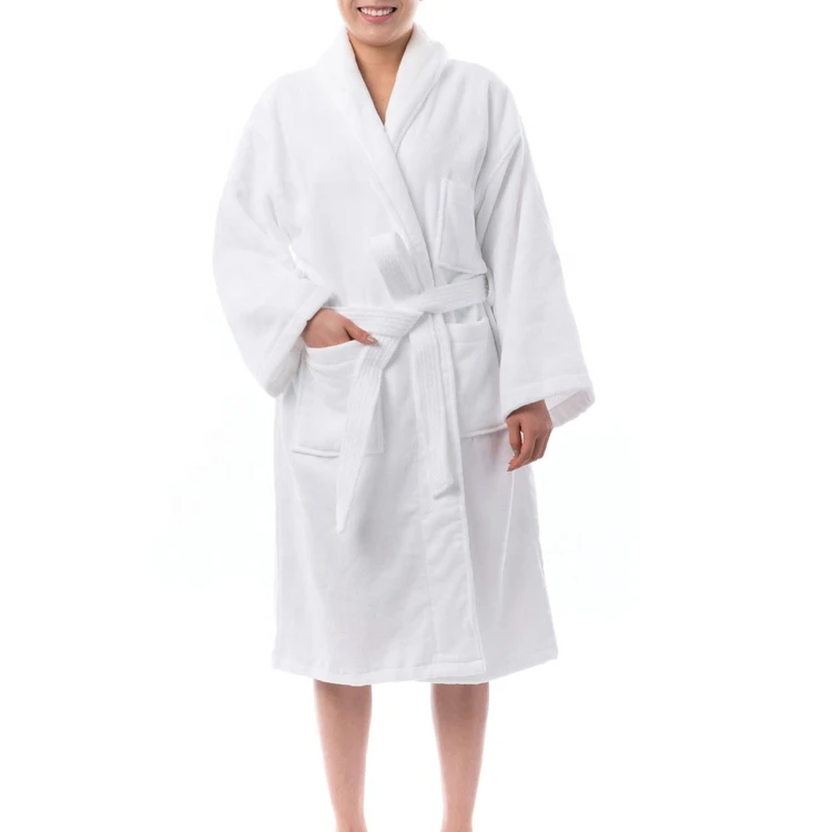 Luxurious fashion soft Mens 100% cotton terry cloth Bathrobe Spa Robe 5 star hotel women pajamas