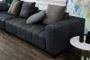 Luxury genuine leather sofa set stainless steel legs lounge sofa living room furniture
