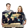 LUXURY Scratch Map Travelling World Scratching Off Globe World Map With Gold Foil