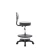 Import Luxury Vintage Black PU Leather Drafting Stool Chair Factory With Footrest Barber stool from China