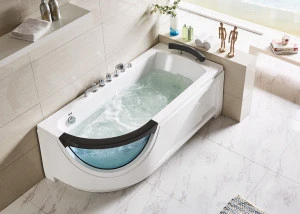 luxury whirlpool bathtub for 1 person with glass Q307N
