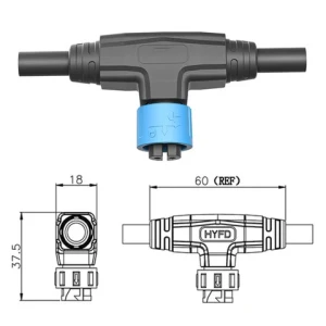 M16 Push-Pull Self-locking 3 Way Waterproof Connector T-Type 2/3/4 Cores IP68 Waterproof Electrical Cable Wire Connectors TA16