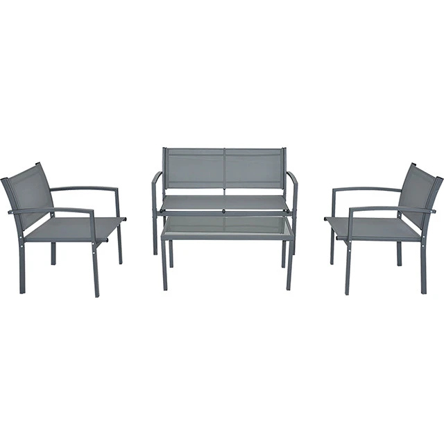 Mail Order Design Outdoor KD 4PCS Garden Chair and Coffee Table Furniture Set