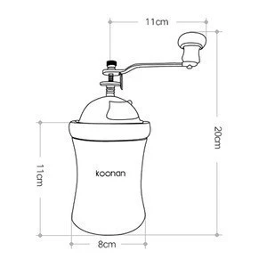 Manual coffee grinder hand crank adjustable wood household coffee bean grinder coffee machine