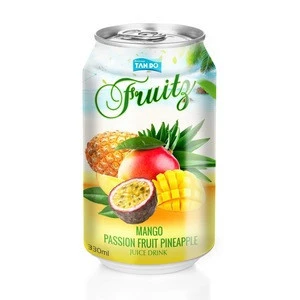Manufactory Customized label 330ml in canned strawberry fruit juice egypt french soft drinks