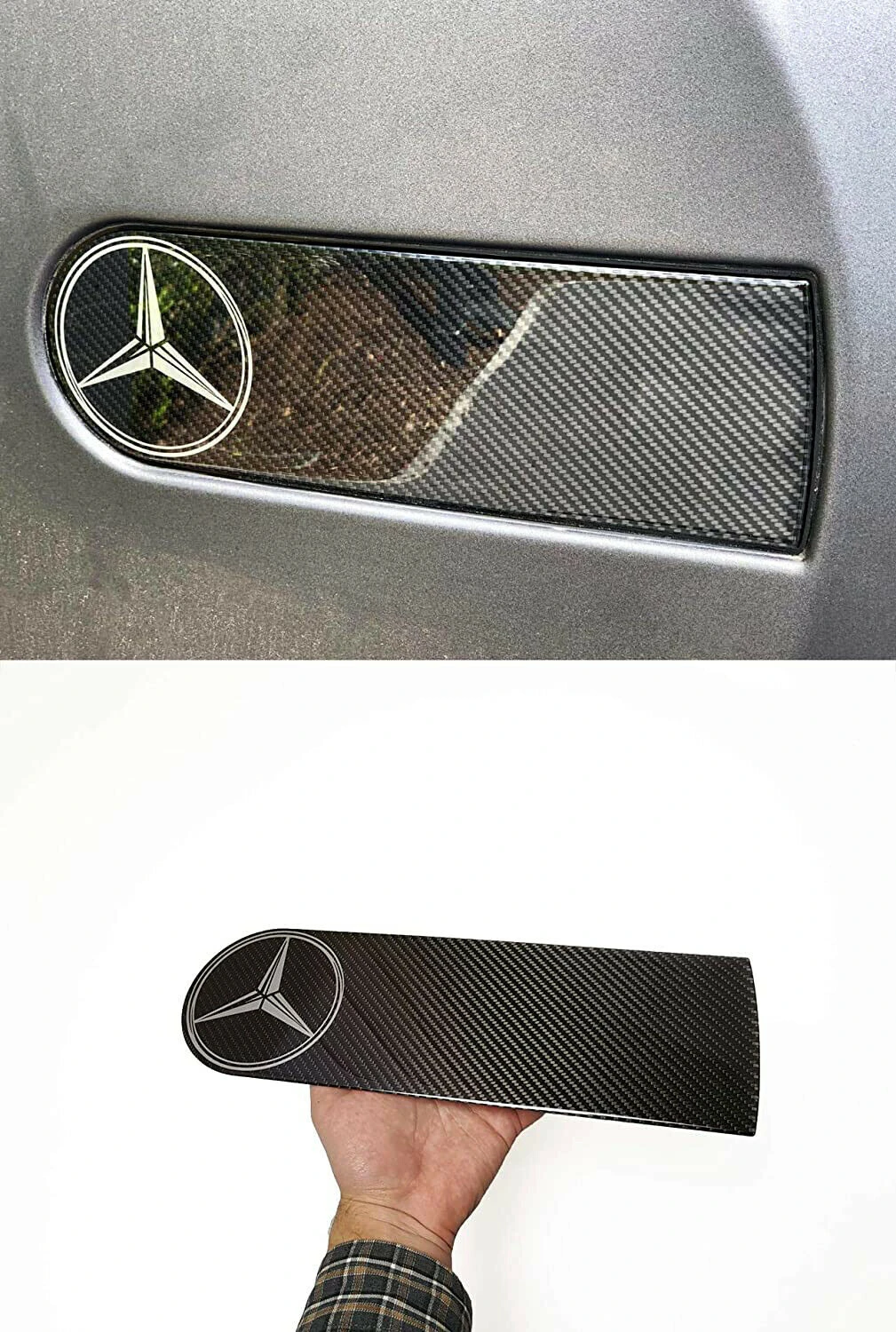 MB Star style Carbon Fiber Spare Tire Cover Emblem fits Mercedes W463 W463A G-Class