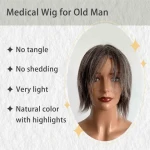 medical wig  european full cuticle human hair wig
