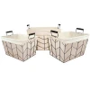 Metal Wire Storage Baskets With Liners