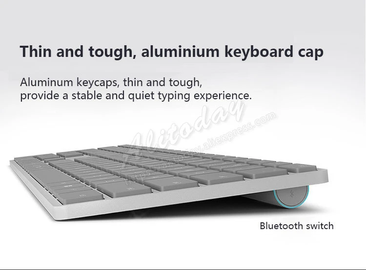 Microsoft Surface Wireless Keyboard Metal Thin Bluetooth 4.0 English Keypad PC Computer