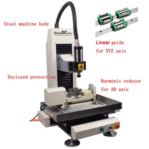 mini cnc 5 axis metal drilling milling engraving machine