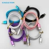 Mini micro 3 in 1 usb type c charging braided cable, android braided usb data cable for iphone X