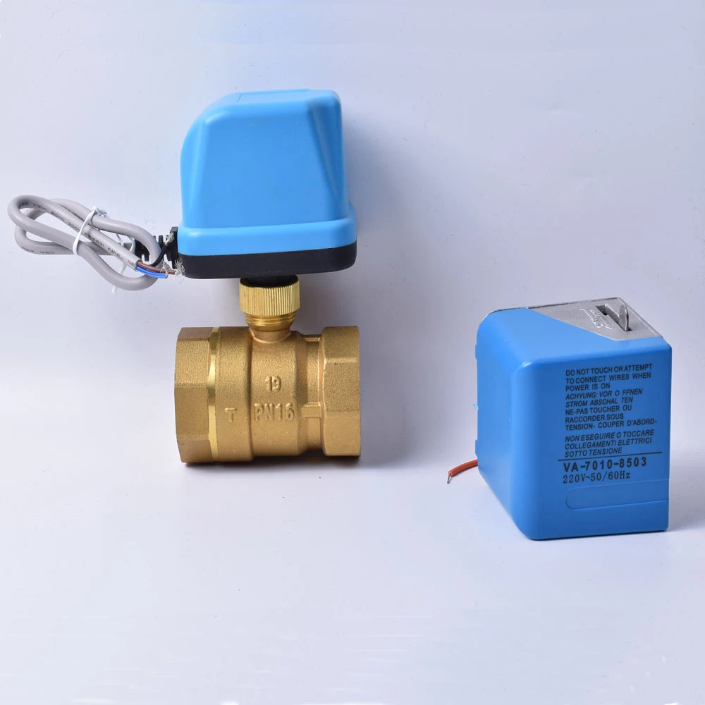 Mini motorized ball valve brass thermostatic mixing water boiler thermostat valve