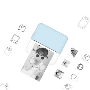 Mini Sticker Printer, Portable Thermal Printer Bluetooth Inkless Smart Printer Compatible with iOS & Android