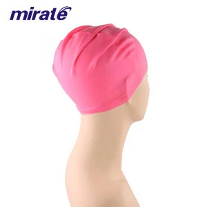 Mirate Brand Big Waterproof swimming hat Summer Sport Diving Promotional latex Swimming Cap