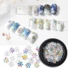 Misscheering 1Pcs Colorful Christmas Snowflakes Metallic Nail Art Glitters Sequins Manicure Nail Art Decoration