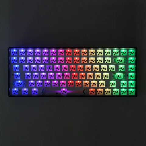 MK84 Mechanical Keyboard Kit RGB Light Bluetooth 2.4g/Wired Three-mode Hot-swappable 84keys 75% Layout Compact Portable Keyboard