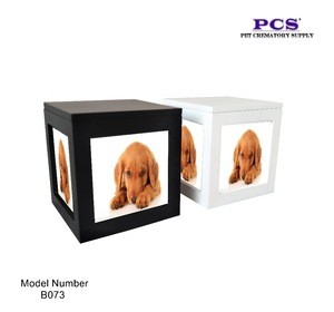 MKY New Pet Cremation Memorial Casket Photo Cube Urn with Picture