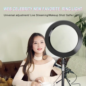 Mobile Fill-In Table Portable Makeup Pink Mirror 10 Inch Ring Light For Camera Selfie Led Light Selfie_Ring_Light For Phone