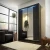 Import Modern Black Color Bedroom Mirror Sliding Doors Wardrobe with LED from China